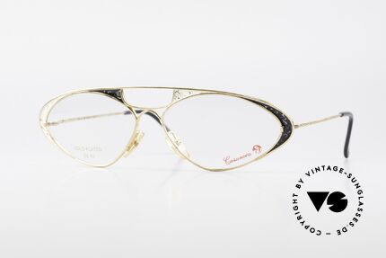 Casanova LC8 80er Vintage Damenbrille 24kt, zauberhafte CASANOVA Designerbrille von circa 1985, Passend für Damen