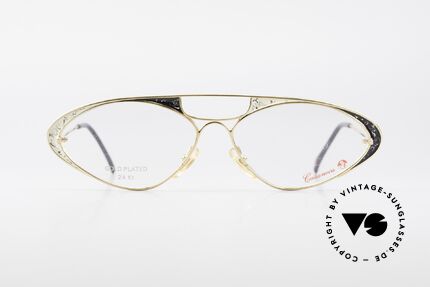 Casanova LC8 80er Vintage Damenbrille 24kt, tolles Zusammenspiel v. Farbe, Form & Funktionalität, Passend für Damen