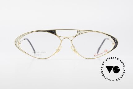 Casanova LC8 80er Vintage Damenbrille 24kt, tolles Zusammenspiel v. Farbe, Form & Funktionalität, Passend für Damen Casanova LC8 80er Vintage Damenbrille 24kt, tolles Zusammenspiel v. Farbe, Form & Funktionalität, Passend für Damen