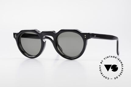Lesca Panto 8mm 60er Frankreich Sonnenbrille, alte Lesca Sonnenbrille im Panto-Stil aus den 60ern, Passend für Herren