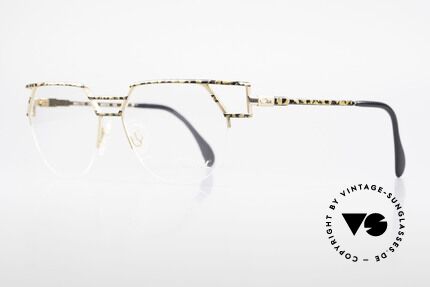 Cazal 248 90er No Retro Originalbrille, elegante Rahmengestaltung: gold/schwarz gesprenkelt, Passend für Herren und Damen