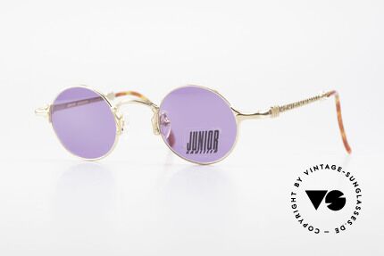 Jean Paul Gaultier 57-4175 Runde Vintage Brille 22KGP, interessante J.P. GAULTIER Sonnenbrille von ca. 1994, Passend für Herren und Damen