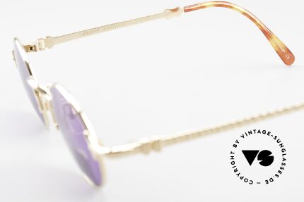 Jean Paul Gaultier 57-4175 Runde Vintage Brille 22KGP, Größe: medium, Passend für Herren und Damen