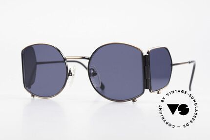 Jean Paul Gaultier 56-9172 4Scheiben Design Seitenblenden, äußerst kreative vintage Sonnenbrille von J.P. Gaultier, Passend für Herren und Damen