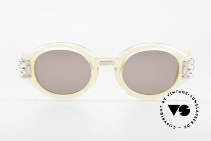 Jean Paul Gaultier 56-5203 90er Steampunk Brille Oval, enorm massiver / schwerer Rahmen in Top-Qualität, Passend für Herren und Damen