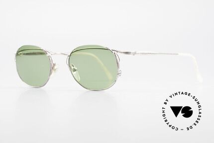Matsuda 2856 Antike Patina Sonnenbrille, die Sonnengläser sind "halb-randlos" eingefasst, Passend für Herren und Damen