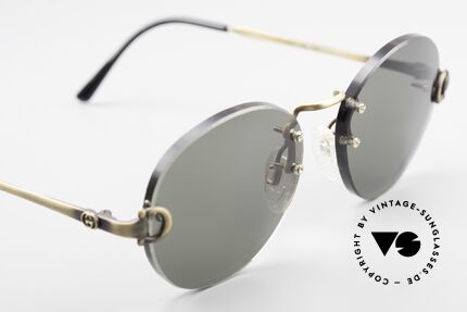 Gucci 2223 Runde Sonnenbrille Randlos, die Fassung ist beliebig verglasbar (optisch / Sonne), Passend für Herren und Damen