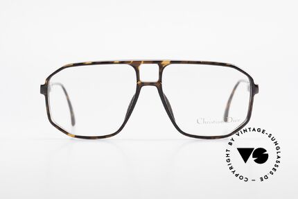 Christian Dior 2485 Vintage Herrenbrille 90er, männliches Design mit markanter Doppel-Brücke, Passend für Herren