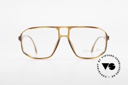 Christian Dior 2485 90er Vintage Herrenbrille, männliches Design mit markanter Doppel-Brücke, Passend für Herren