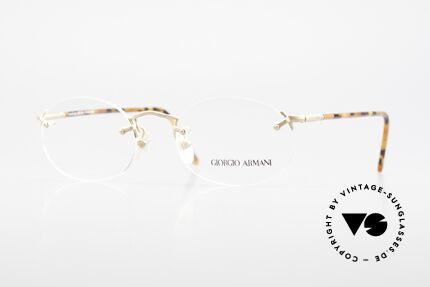 Giorgio Armani 197 Randlose Vintage Fassung, zeitlos, randlose Giorgio Armani 80er Brillenfassung, Passend für Herren und Damen