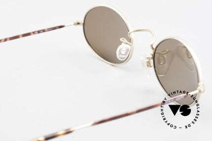 Giorgio Armani 128 Sonnenbrille Oval 90er Vintage, Fassung kann beliebig vom Optiker verglast werden, Passend für Herren und Damen