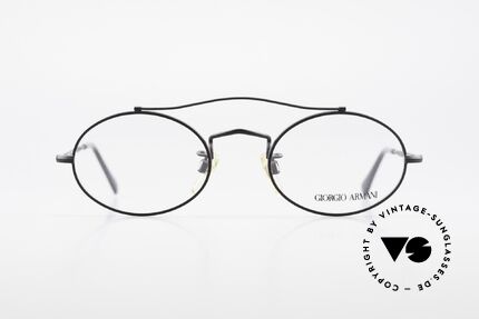 Giorgio Armani 115 90er Designer Brille Fassung, ovaler Rahmen mit sehr markanter Brillen-Brücke, Passend für Herren und Damen Giorgio Armani 115 90er Designer Brille Fassung, ovaler Rahmen mit sehr markanter Brillen-Brücke, Passend für Herren und Damen