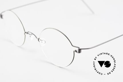 Lindberg Corona Air Titan Rim Runde Titanium Brille Unisex, extrem stabile Fassung, flexibel & elastisch, und nur 3g, Passend für Herren und Damen