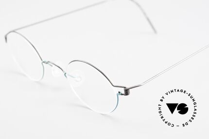 Lindberg Corona Air Titan Rim Kleine Runde Titanium Brille, extrem stabile Fassung, flexibel & elastisch, und nur 3g, Passend für Herren und Damen