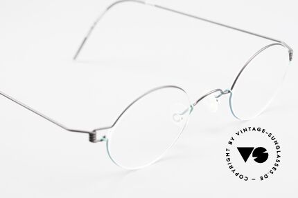 Lindberg Corona Air Titan Rim Kleine Runde Titanium Brille, ungetragenes Designerstück + orig. Lindberg Magnet-Etui, Passend für Herren und Damen
