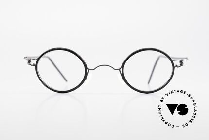 Lindberg Corona Air Titan Rim Kleine Brille mit Azetat Inlay, markant veredelte Air Titanium Version mit Azetat-Rand, Passend für Herren und Damen