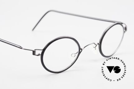 Lindberg Corona Air Titan Rim Kleine Brille mit Azetat Inlay, ungetragenes Designerstück + orig. Lindberg Magnet-Etui, Passend für Herren und Damen