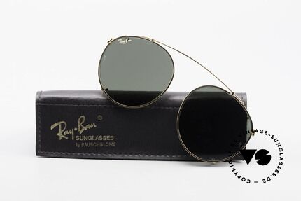 Ray Ban Round Metal 49 Clip On B&L USA Gläser Vorhänger, SonnenClip für das Modell 'Round Metal 49mm', Passend für Herren und Damen