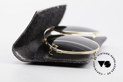 Ray Ban Round Metal 49 Clip On B&L USA Gläser Vorhänger, Mineralgläser mit der legendären "B&L"-Gravur, Passend für Herren und Damen