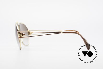 St. Moritz 403 80er Jupiter Sonnenbrille Rar, enorm hochwertig (vergoldet und in Wurzelholz-Optik), Passend für Herren
