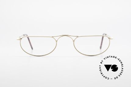 Giorgio Armani 133 Alte Designer Lesebrille 80er, leichter (12g) ergonomischer Metall-Halbrahmen, Passend für Herren und Damen