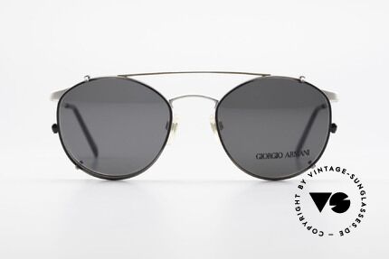 Giorgio Armani 163 Clip On 132 Panto Sonnenbrille, weltbekannte Panto-Form; ein absoluter Klassiker!, Passend für Herren