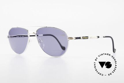 S.T. Dupont D069 23kT Vergoldete Aviator Brille, Aviator Brille in silber/gold/dunkelblau (23kt vergoldet), Passend für Herren