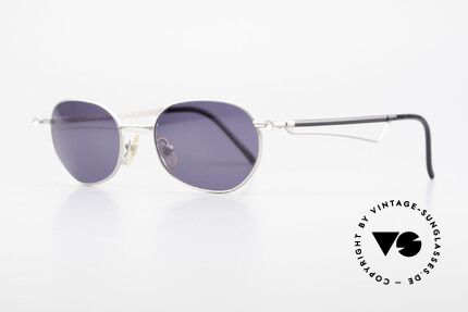 Yohji Yamamoto 52-4108 Titan Designer Sonnenbrille, klassische Front & interessante Bügel (titan/schwarz), Passend für Herren und Damen