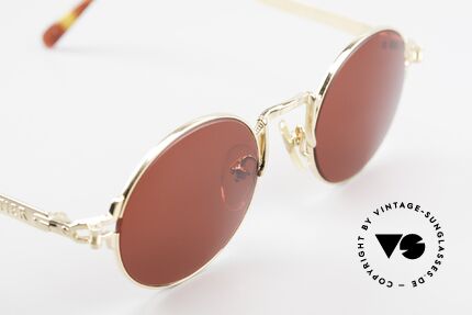 Jean Paul Gaultier 57-3175 Vergoldete Runde 90er Brille, KEINE Retrobrille, sondern ein echtes 90er J. Original, Passend für Herren und Damen