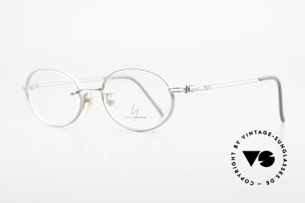 Yohji Yamamoto 51-5107 Titanium Designerbrille Oval, Vollrandfassung; Gläser sind dennoch randlos gefasst, Passend für Herren und Damen