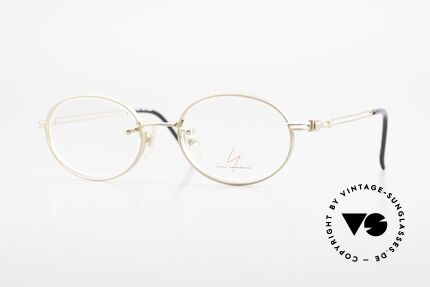 Yohji Yamamoto 51-5107 Designerbrille Oval Vergoldet, rare 90er vintage Designer-Brille von Yohji Yamamoto, Passend für Herren und Damen