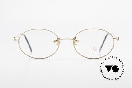 Yohji Yamamoto 51-5107 Designerbrille Oval Vergoldet, außergewöhnliche Rahmenkonstruktion, made in Japan, Passend für Herren und Damen