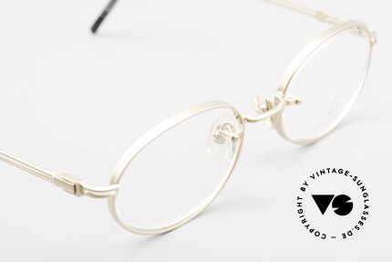 Yohji Yamamoto 51-5107 Designerbrille Oval Vergoldet, KEINE Retromode; sondern ein Yamamoto 90er Original, Passend für Herren und Damen