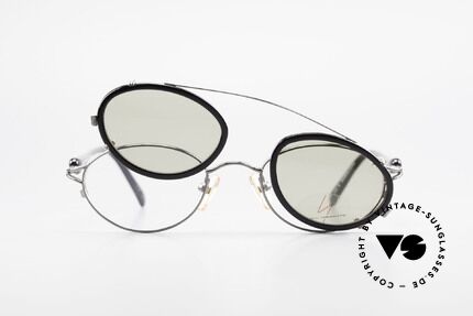 Yohji Yamamoto 51-7210 No Retro Brille Clip-On 90er, Größe: small, Passend für Herren und Damen