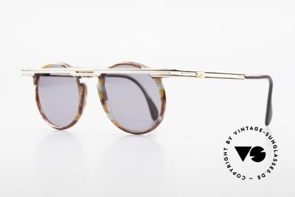 Cazal 648 Cari Zalloni Vintage Brille 90er, extrovertierte Rahmengestaltung in Farbe & Form, Passend für Herren und Damen