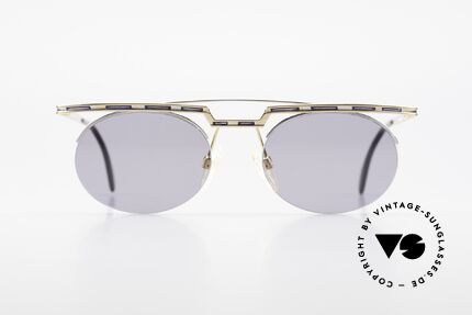 Cazal 758 Original 90er Sonnenbrille, tolles geometrisches Spiel (oval und eckig zugleich), Passend für Herren und Damen