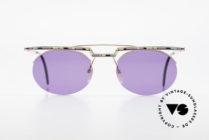 Cazal 758 No Retro Cazal Sonnenbrille, tolles geometrisches Spiel (oval und eckig zugleich), Passend für Herren und Damen