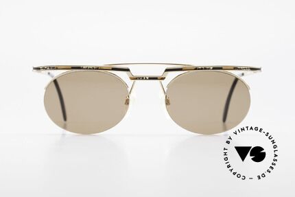 Cazal 758 Original Cazal Sonnenbrille, tolles geometrisches Spiel (oval und eckig zugleich), Passend für Herren und Damen