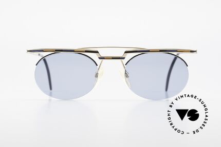 Cazal 758 Original 90er Sonnenbrille, tolles geometrisches Spiel (oval und eckig zugleich), Passend für Herren und Damen