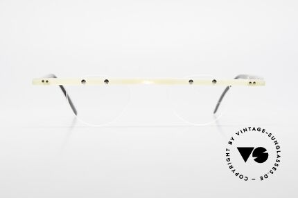 Theo Belgium Fhefa Rare 90er Büffelhorn Brille, in 1989 gegründet als 'ANTI MAINSTREAM' Brillenmode, Passend für Herren und Damen
