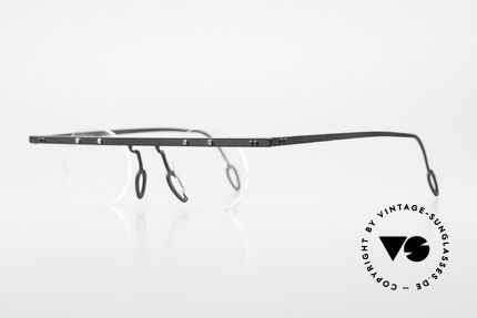Theo Belgium Tita VII 11 Titanium 90er Vintage Brille, TITA-Serie = XL Titanium Modelle von THEO der 1990er, Passend für Herren und Damen