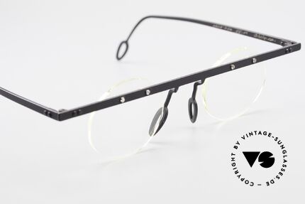 Theo Belgium Tita VII 11 Titanium 90er Vintage Brille, ungetragenes Theo-Original und KEINE RETROBRILLE!, Passend für Herren und Damen