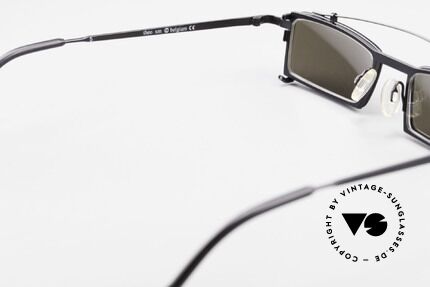 Theo Belgium XM Eckige Designerbrille Clip On, sozusagen: VINTAGE Sonnenbrille mit Symbol-Charakter, Passend für Herren