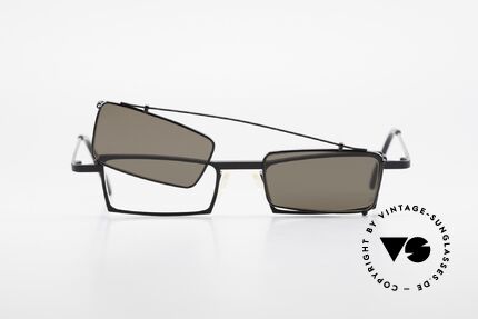 Theo Belgium XM Eckige Designerbrille Clip On, Größe: medium, Passend für Herren