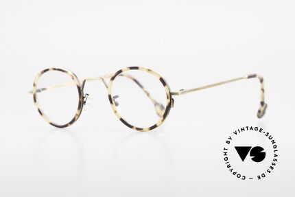 L.A. Eyeworks JO HENRY 442 Runde 90er Vintage Fassung, Unisex-Brille (Damen/Herren) in messing / Schildpatt, Passend für Herren und Damen