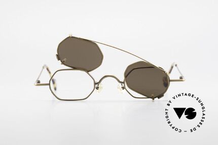 L.A. Eyeworks DICE 455 Vintage Fassung mit Clip On, Größe: medium, Passend für Herren und Damen