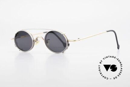 L.A. Eyeworks LINK 143 Ovale Brille mit Sonnen-Clip, viel Liebe zum Detail (jeder Rahmen mit 'Geburtsjahr'), Passend für Herren und Damen