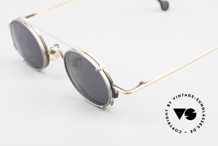 L.A. Eyeworks LINK 143 Ovale Brille mit Sonnen-Clip, erstklassig: Funktionalität, Materialien & Verarbeitung, Passend für Herren und Damen