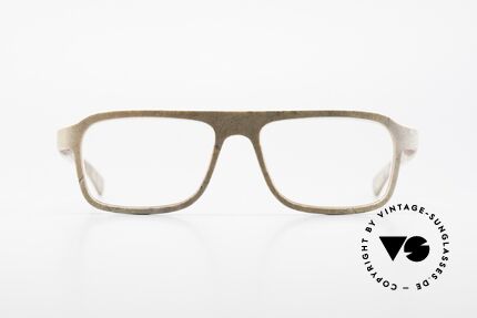 Rolf Spectacles Dino 41 Steinbrille sowie Holzbrille, 2009 der Öffentlichkeit präsentiert & sofort prämiert, Passend für Herren