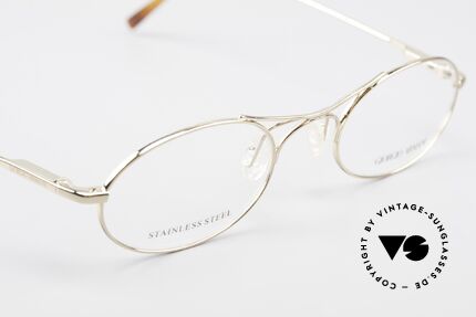Giorgio Armani 634 Nachfolger Schubert Brille, sehr puristisch: einfache 'Drahtbrille' mit einem X-Steg, Passend für Herren und Damen